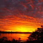 Ballina Sunsets over Richmond River from Leisure Lee Holiday Apartments